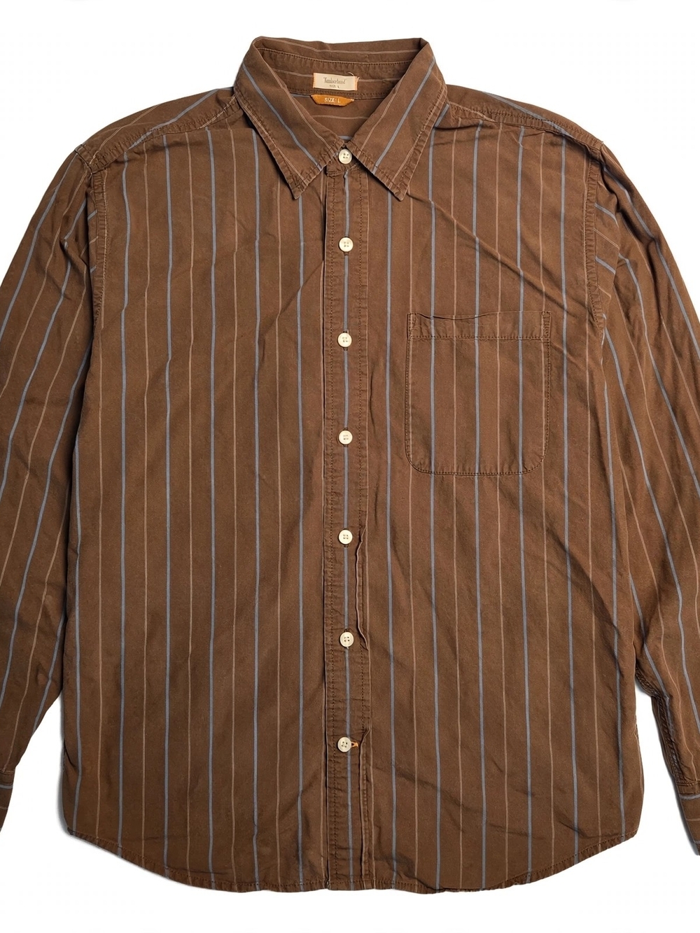 Timberland Brown Stripe Long-Sleeve Button-Down Shirt